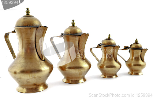 Image of Old fashioned style copper coffeepot