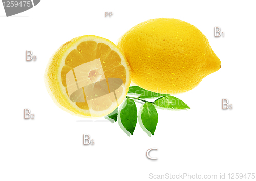 Image of water drops on lemon