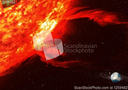 Image of sun and  earth