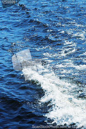 Image of blue water with white wave