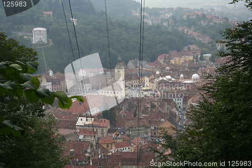 Image of Brasov in Romania, seen from above