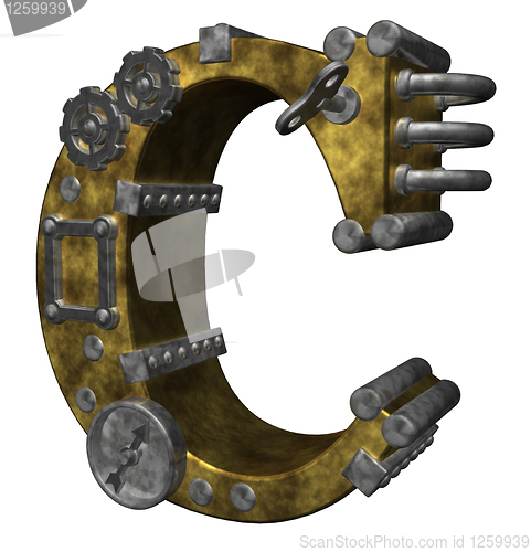 Image of steampunk letter c