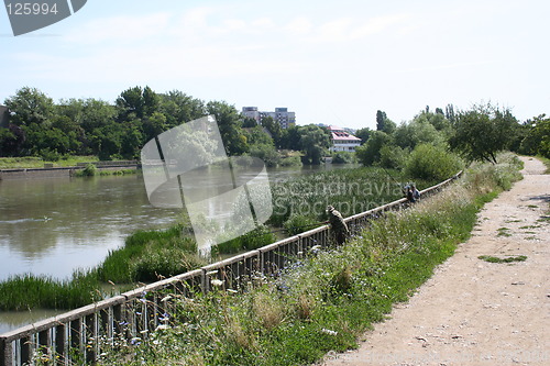 Image of Men fishing in Oradea, Romania