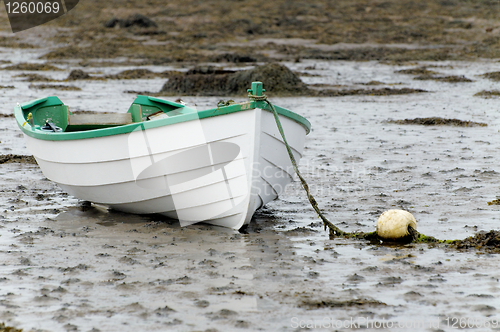 Image of White rowboat