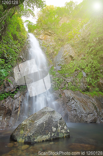 Image of wateterfall in deep forest 