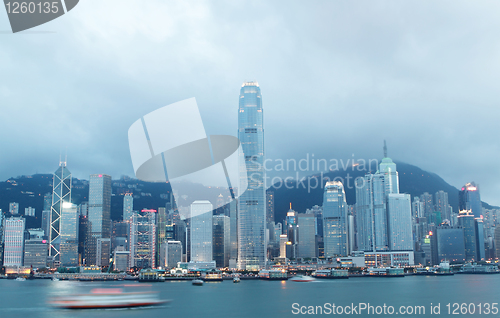 Image of Magic hour of Victoria harbour, Hong Kong 