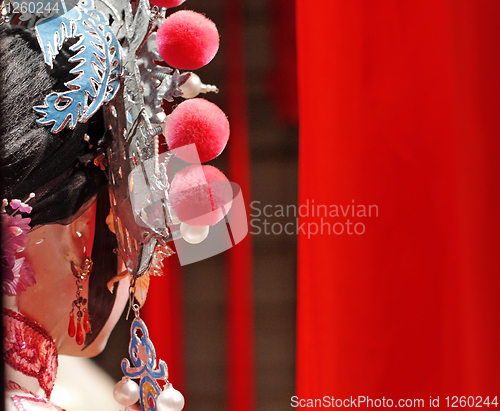 Image of chinese dummy opera, looking after the stage