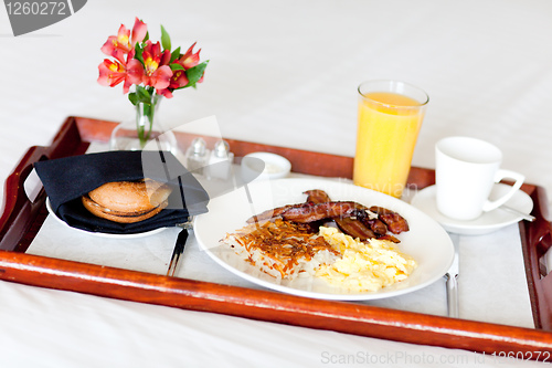 Image of breakfast on the tray