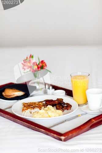 Image of breakfast on the tray