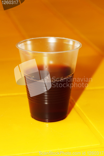 Image of Plastic cup with juice