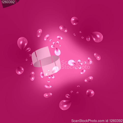 Image of pink background and air bubbles