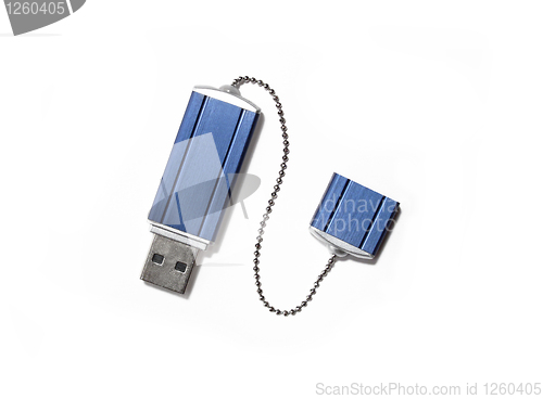 Image of flash drive on white