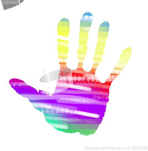Image of abstract handprint