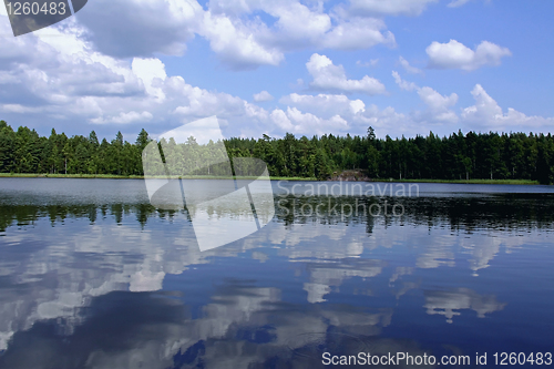 Image of Blue Lake Reflections in Finland