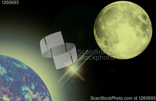 Image of earth and moon