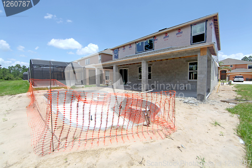 Image of House and Pool Construction