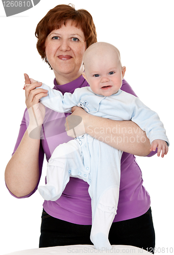 Image of grandmother with a baby