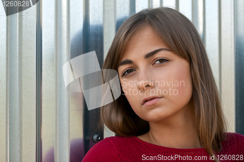 Image of Portrait of a beautiful young girl