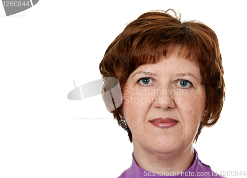 Image of portrait of middle-aged woman closeup