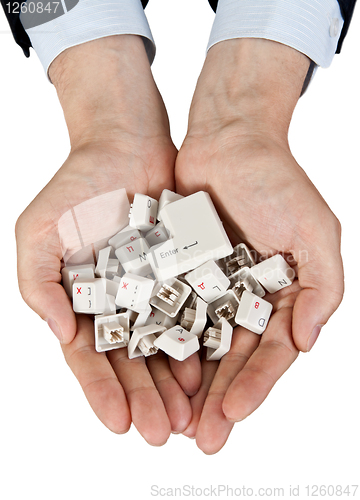 Image of handful of keys on the keyboard