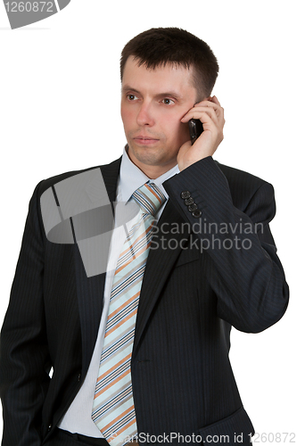 Image of businessman talking on the phone