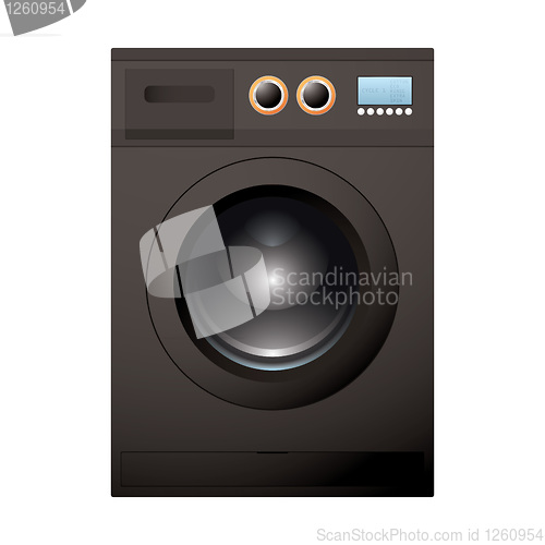 Image of Black washing machine