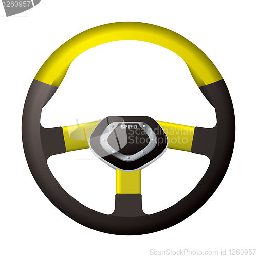 Image of Sports steering gold wheel