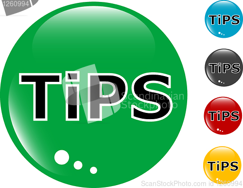 Image of Tips glass button icon