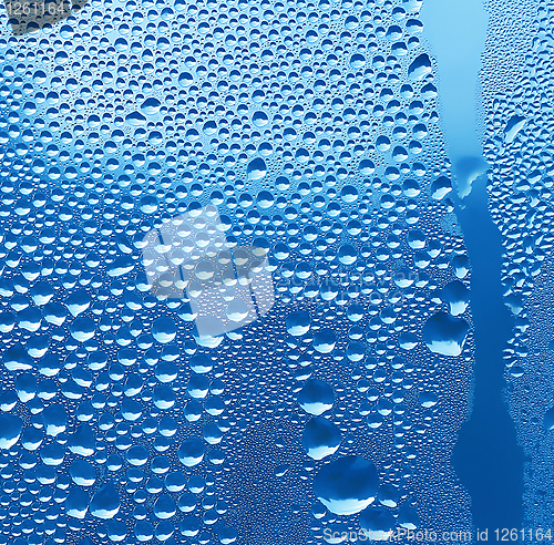 Image of water drops on glass