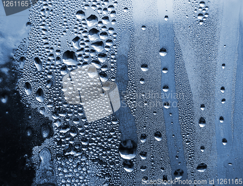 Image of water drops and frost