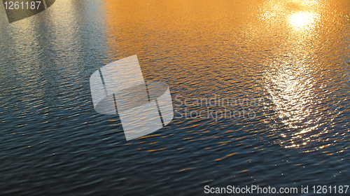 Image of sunset water