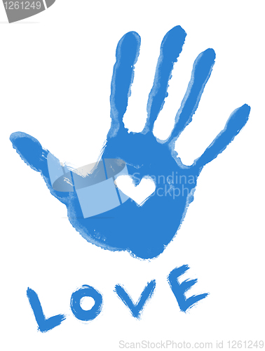 Image of blue love symbol