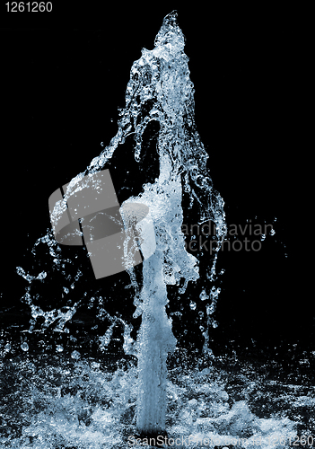 Image of waterfall isolated on black