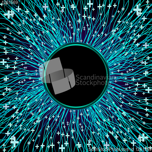 Image of Abstract blue laser beams for you design. EPS 8