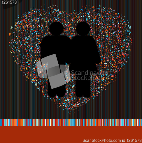 Image of Heart Valentines Day background. EPS 8