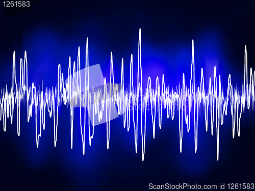 Image of Electronic sine sound or audio waves. EPS 8