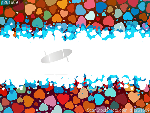 Image of Beautiful colorful heart shape background. EPS 8