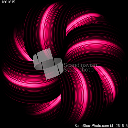 Image of Red abstract waves on a black background. EPS 8