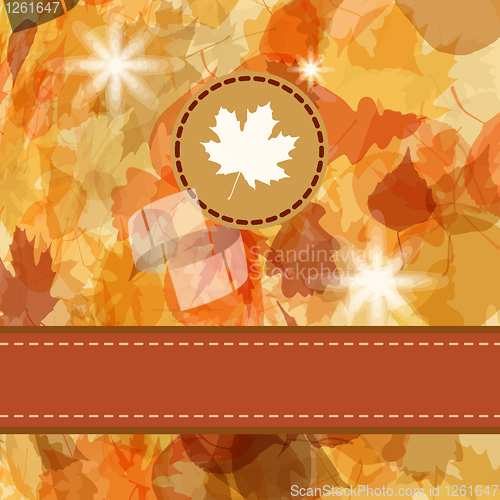 Image of Colorful backround of fallen autumn leaves. EPS 8