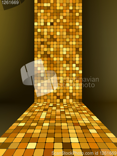 Image of Golden mosaic, gold background. EPS 8