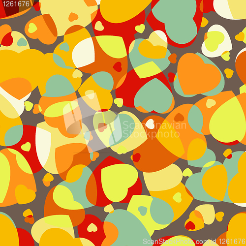 Image of Beautiful colorful heart shape background. EPS 8