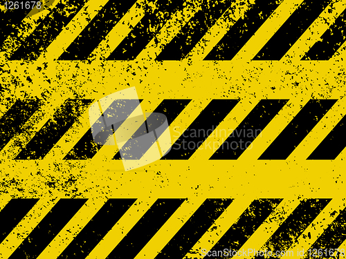 Image of A grungy and worn hazard stripes texture. EPS 8