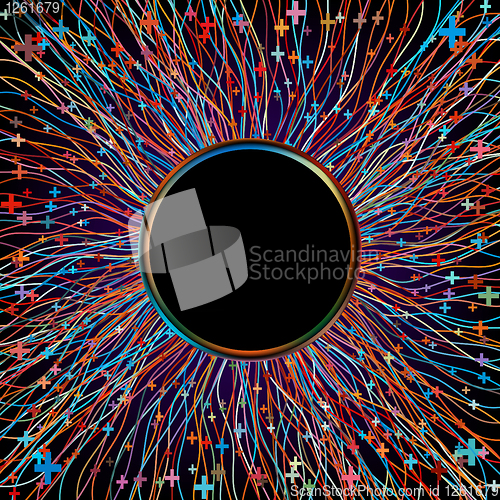 Image of Abstract multicolor laser beams. EPS 8