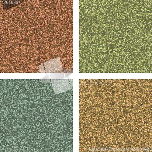 Image of Classic camouflage pattern four colorways. EPS 8