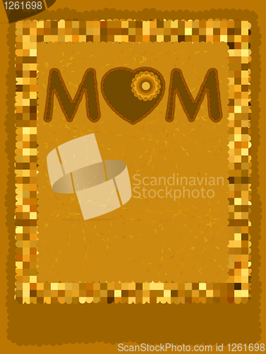 Image of Chocolate card mom ay template. EPS 8