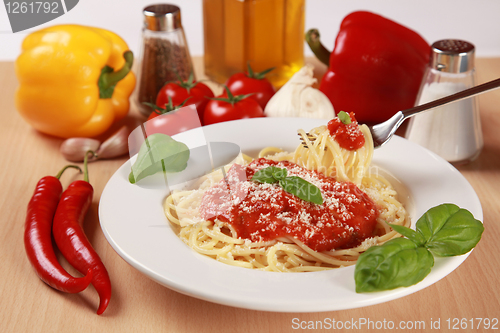 Image of Fresh spaghetti meal