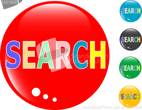Image of Search glass button icon