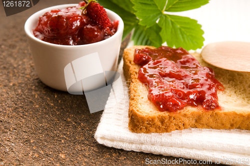 Image of Wild strawberry jam with toast