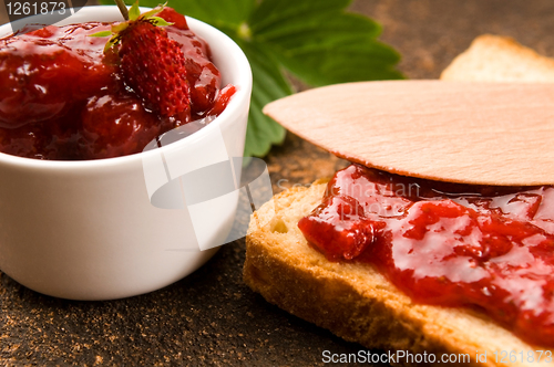 Image of Wild strawberry jam with toast