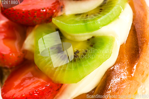 Image of French cake with fresh fruits